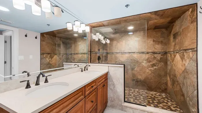 Primary bathroom walk in shower