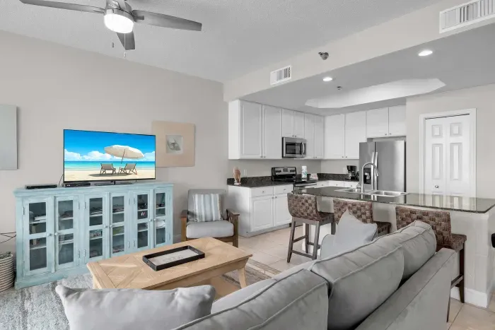 Living Room flows into kitchen