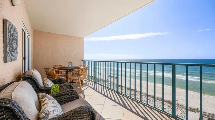 Balcony with plush seating