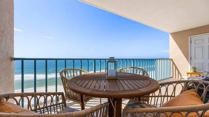 Private balcony with outdoor seating