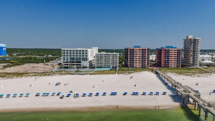 View of complex from the Gulf