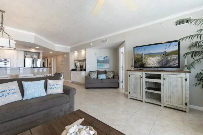 Living room has additional sleeping options