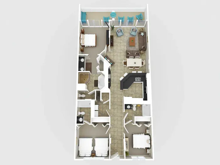 Colonnades 402 floor plan