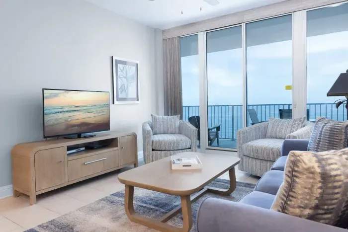 Living room with balcony access