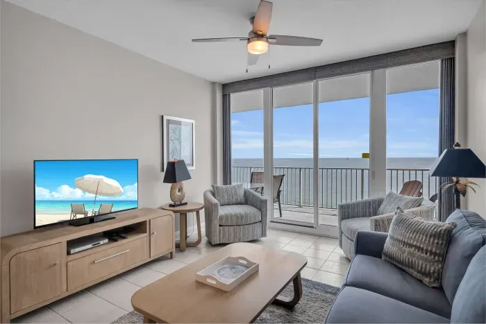 Living room with balcony access