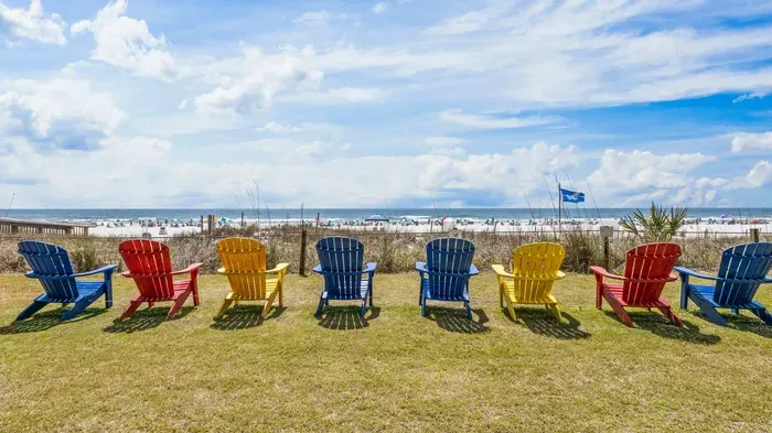 Lawn area overlooking the Gulf