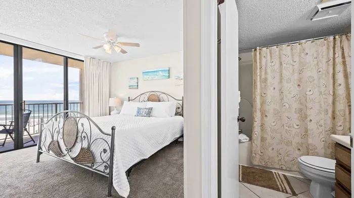 Primary bathroom off primary bedroom