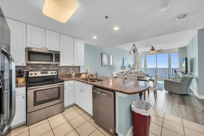 Open concept kitchen