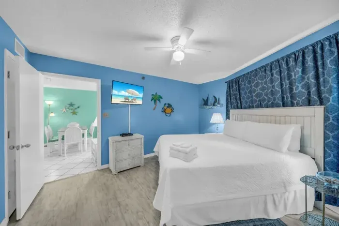 Primary bedroom with king size bed