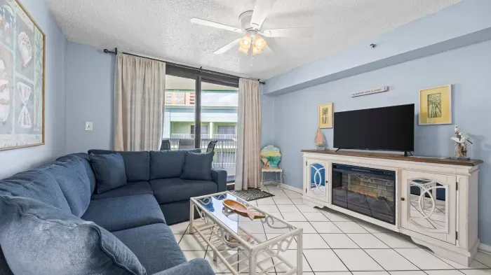 Living room with balcony access