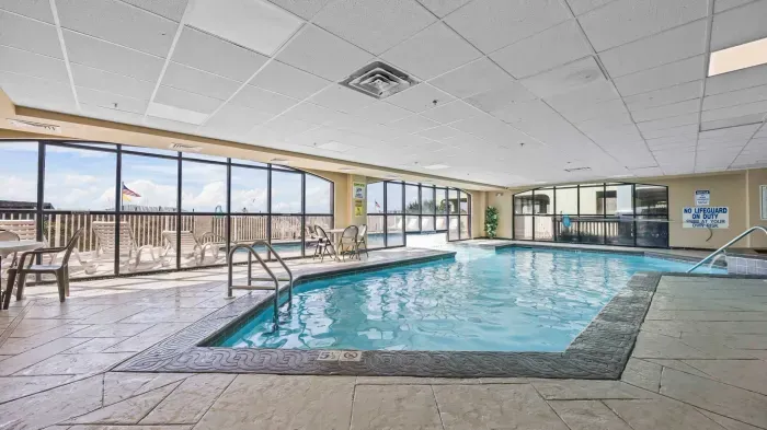 Indoor heated pool and hot tub