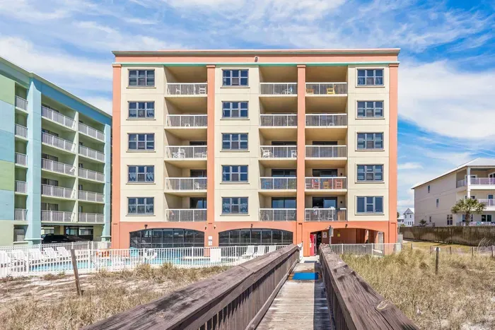 Boardwalk walking back from beach