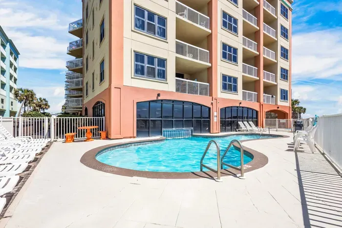 Outdoor pool and sun deck