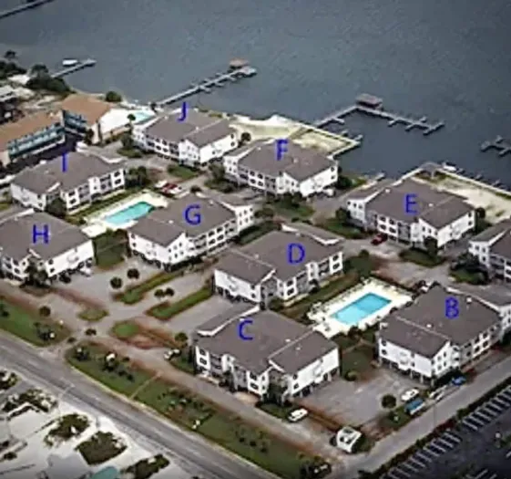 View of Complex showing location of J Building