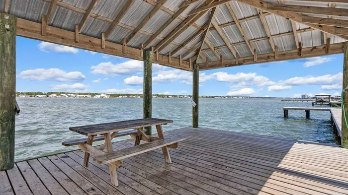 Covered fishing dock