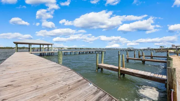 Fishing pier and boat slips