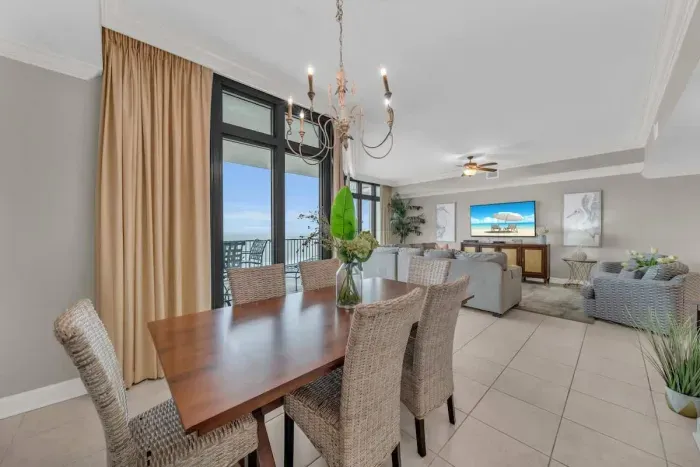 Dining room with access to balcony