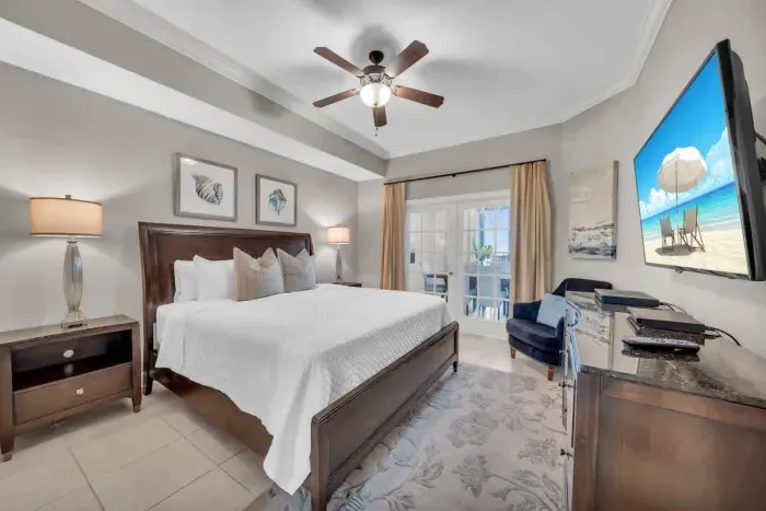 Primary bedroom with king size bed