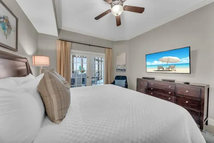 Primary bedroom with king size bed