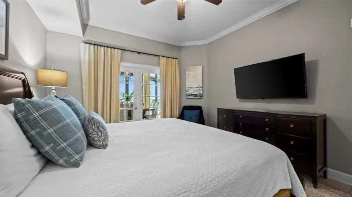 Primary bedroom with king bed