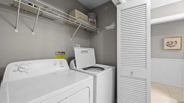 In unit washer and dryer