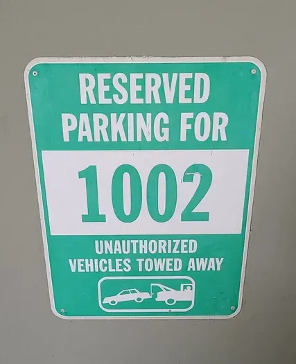 Reserved parking spot
