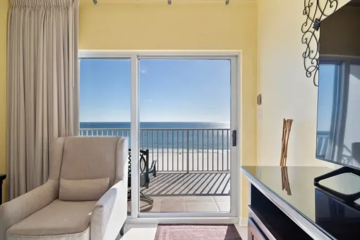 Gulf views from living room