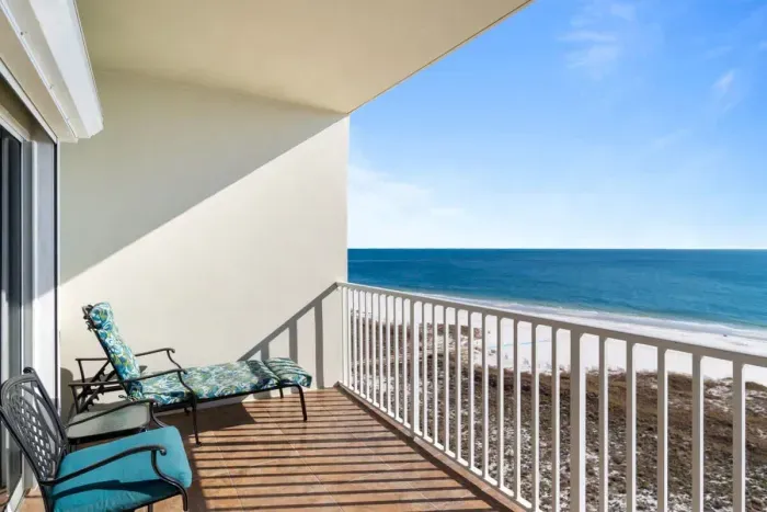 Gulf front private balcony