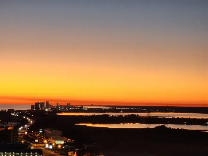 Views from the balcony of Gulf State Park and Lake Shelby