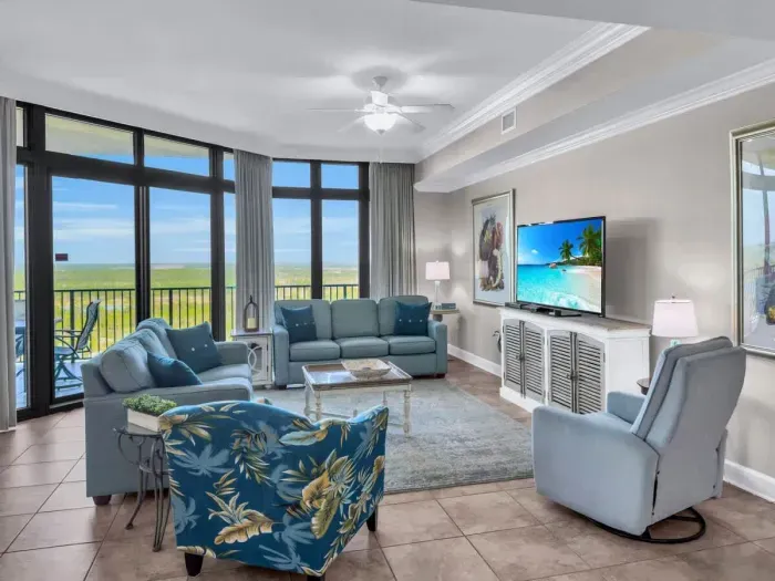 Living room with balcony access