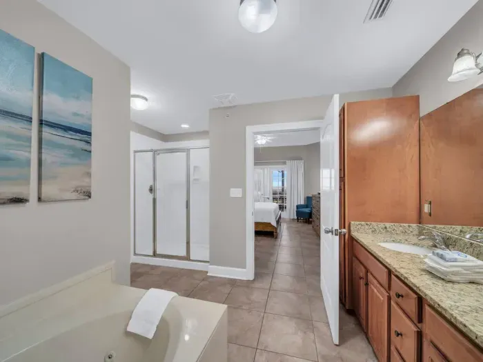 Primary bathroom with walk in shower