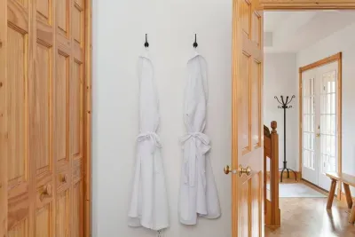Spa Retreat: Relax in plush robes at your tranquil escape in Galena!