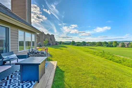 Patio Oasis: Savor sunset views from your private patio! Perfect for morning coffee or evening chats.