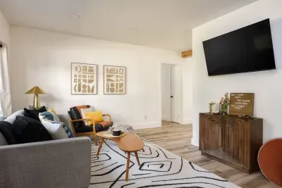 Living Room: Bright and stylish space with modern decor, perfect for relaxation and socializing!