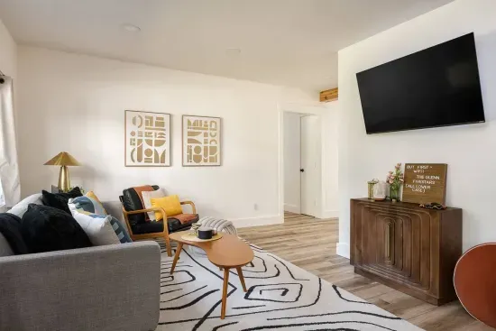 Living Room: Bright and stylish space with modern decor, perfect for relaxation and socializing!