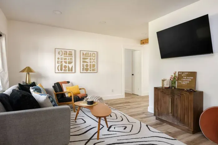 Living Room: Bright and stylish space with modern decor, perfect for relaxation and socializing!