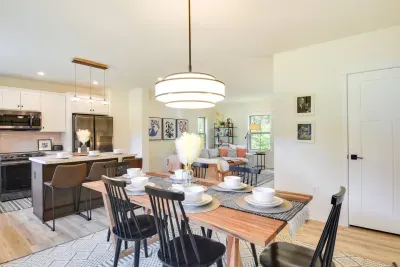 Dining Area: Enjoy meals and laughter in this stylish, light-filled space with modern decor!
