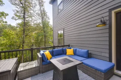 Outdoor Lounge: Relax on the stylish balcony sofa, surrounded by nature's beauty and fresh air!