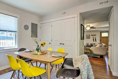 Dining Nook: Bright yellow chairs and a sunlit table set the stage for lively meals!