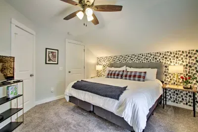 King Bedroom Retreat: Unwind in a stylish haven with plush bedding and delightful decor!