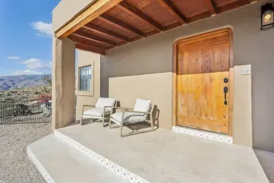 Patio Retreat: Enjoy breathtaking views while sipping your morning coffee in style!