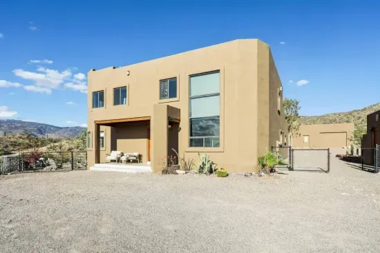 Exterior Oasis: Enjoy stunning mountain views from your private patio in Vail, Arizona!