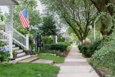 Outdoors, Arbour, Flagstone, Yard