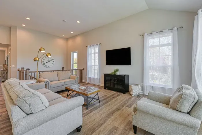 Effortless Comfort – Polished finishes and generous seating create a relaxed space that still feels beautifully put together.