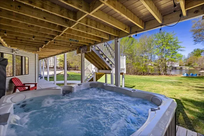 Shaded Breezeway: Stay cool on the lower deck after a day in the sun.