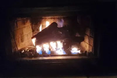 Snuggle up to the fire place