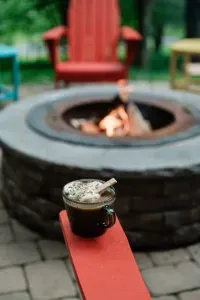 Gather around the firepit with hot chocolate in hand... the perfect Deep Creek night