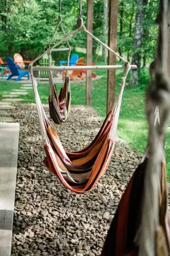 Games done? The hammocks are waiting... your front row seat to peace and quiet