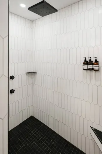 Room to refresh after a day on the trails or the lake—this oversized shower makes it easy to rinse off and reset
