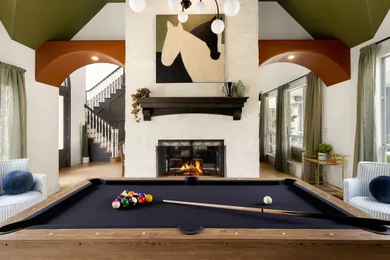Lounge Room with Pool Table